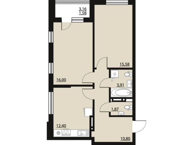 Купить квартиру в новостройках в ЖК Бунин в Воронеже. Вариант № 120349, 0, площадь -  квм, цена 14858486 рублей