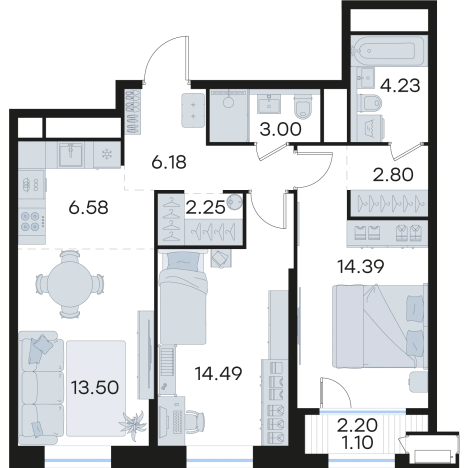 Купить квартиру в ЖК Glorax Черниговская в Нижнем Новгороде. Вариант № 3593232, 0, площадь -  квм, цена 35229728 рублей