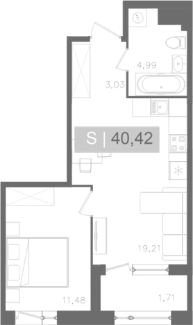 Купить двухкомнатную квартиру в ЖК ORO by Akvilon в Санкт-Петербурге. Вариант № 5564288, 0, площадь -  квм, цена 15476937 рублей