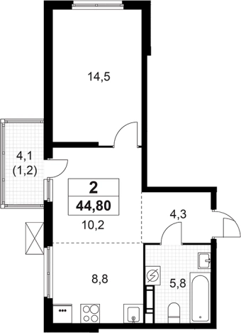 Купить квартиру в ЖК А101 Лаголово в Ленинградской области. Вариант № 8924367, 0, площадь -  квм, цена 7512512 рублей