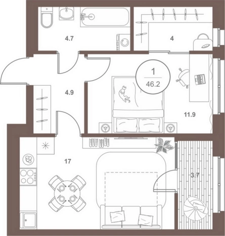 Купить квартиру в ЖК Жилой комплекс "Upgrade Family" в Пензенской области. Вариант № 4006516, 0, площадь -  квм, цена 4897200 рублей