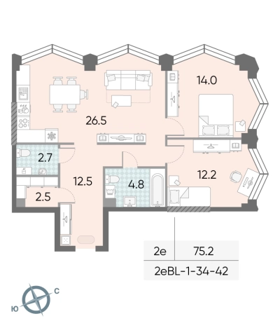 Купить квартиру в ЖК ЗилАрт в Москве. Вариант № 8907043, 0, площадь -  квм, цена 43651644 рублей