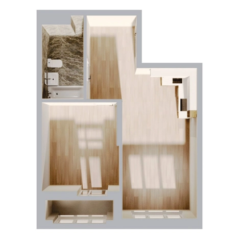 Купить квартиру в ЖК "7Я" в Владивостоке. Вариант № 9768019, 2, площадь -  квм, цена 12280800 рублей