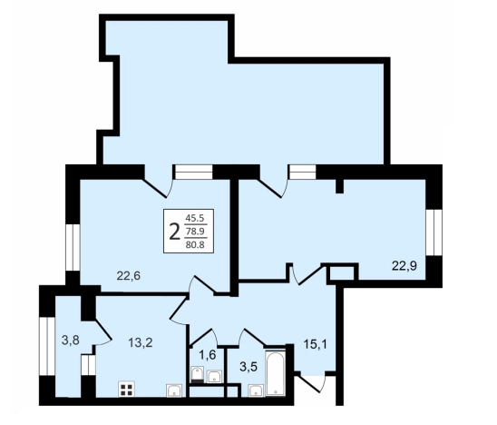 Купить двухкомнатную квартиру на улице Станкевича в Воронеже. Вариант № 152289, 0, площадь -  квм, цена 16489579 рублей