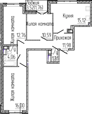 Купить многокомнатную квартиру в Ленинградской области. Вариант № 6056951, 0, площадь -  квм, цена 12384324 рублей