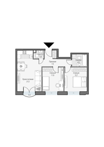 Купить трехкомнатную квартиру в новостройках на улице Академика Королёва в Москве. Вариант № 62808, 0, площадь - квм, цена 33380000 рублей