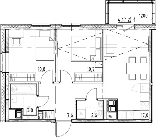 Купить трехкомнатную квартиру на улице Московская в Всеволожске. Вариант № 7838438, 0, площадь -  квм, цена 8554410 рублей