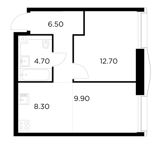 Купить квартиру в ЖК INJOY в Москве. Вариант № 9104237, 1, площадь - квм, цена 22952800 рублей