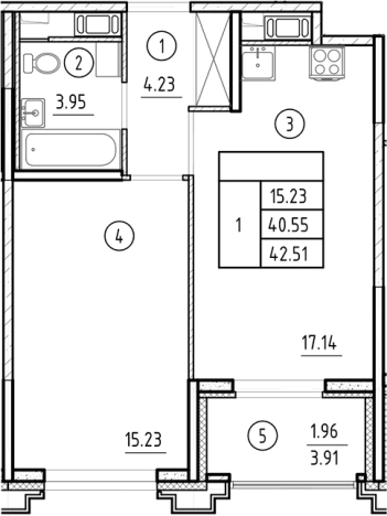 Купить двухкомнатную квартиру в новостройках в ЖК Ассамблея в Санкт-Петербурге. Вариант № 6231539, 0, площадь -  квм, цена 18534360 рублей
