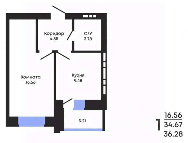 Купить квартиру в новостройках в ЖК Атом в Воронеже. Вариант № 103651, 0, площадь -  квм, цена 3157700 рублей