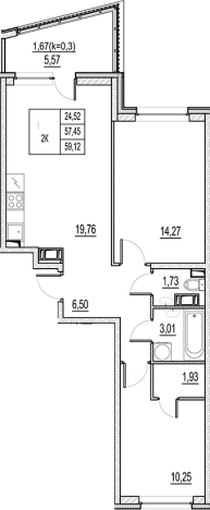 Купить квартиру в новостройках у метро Звёздная в Санкт-Петербурге. Вариант № 6256007, 0, площадь -  квм, цена 10310000 рублей