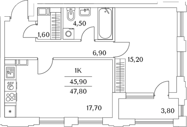 Купить двухкомнатную квартиру в ЖК Тайм Сквер в Санкт-Петербурге. Вариант № 8102700, 0, площадь -  квм, цена 12827523 рублей