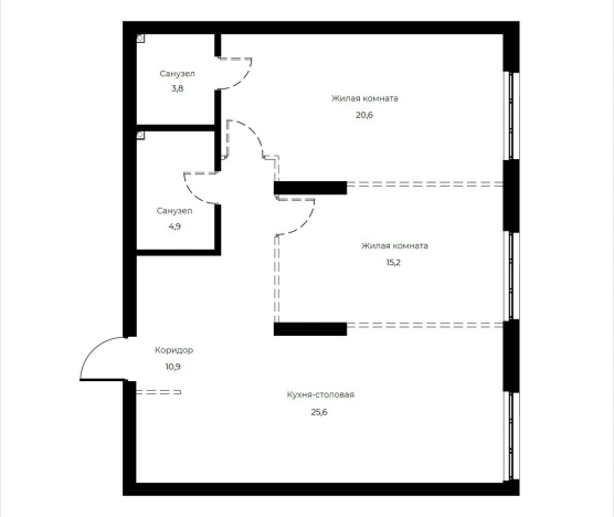 Купить двухкомнатную квартиру на улице Богданова в Пензе. Вариант № 1302211, 0, площадь -  квм, цена 11346800 рублей