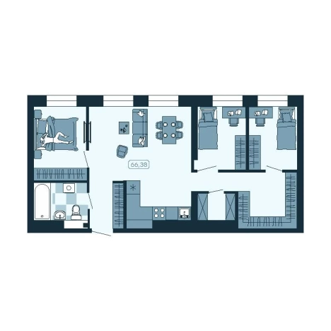 Купить четырехкомнатную квартиру в Приморском крае. Вариант № 5548068, 0, площадь -  квм, цена 11898615 рублей