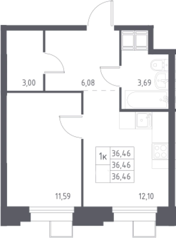 Купить квартиру в ЖК Тропарево парк в Москве. Вариант № 3591576, 0, площадь -  квм, цена 8511378 рублей