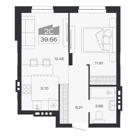 Купить двухкомнатную квартиру в ЖК Базилик (НОВОСИБИРСК) в Новосибирской области. Вариант № 9950889, 0, площадь -  квм, цена 5974000 рублей