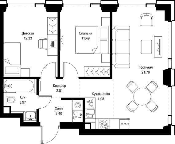 Купить квартиру в ЖК SET в Москве. Вариант № 10349330, 0, площадь - квм, цена 33591085 рублей