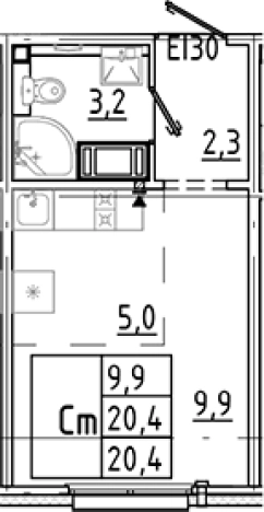 Купить Студию на вторичке в ЖК Цветной город в Санкт-Петербурге. Вариант № 8085509, 0, площадь -  квм, цена 3899827 рублей