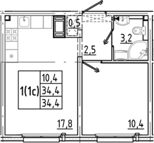 Купить квартиру на вторичке в ЖК Цветной город в Санкт-Петербурге. Вариант № 8085324, 0, площадь -  квм, цена 5839193 рублей