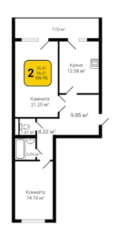 Купить квартиру в ЖК Зеленая Долина в Воронеже. Вариант № 161142, 0, площадь - квм, цена 7676900 рублей
