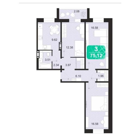 Купить квартиру в ЖК Серебряный Бор в Чите. Вариант № 148332, 0, площадь -  квм, цена 11868960 рублей