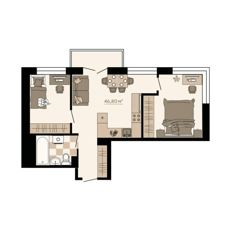 Купить трехкомнатную квартиру в новостройках в Артёме. Вариант № 9918936, 0, площадь -  квм, цена 6887920 рублей