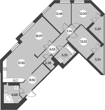 . Вариант № 7254607, 0, площадь - 108.85 квм, цена 26860000 рублей