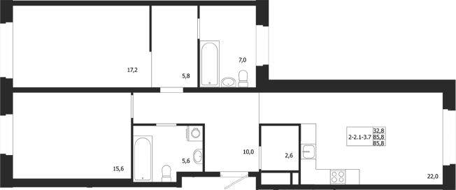 Купить двухкомнатную квартиру в ЖК ЛДМ в Санкт-Петербурге. Вариант № 6851477, 0, площадь -  квм, цена 58740423 рублей