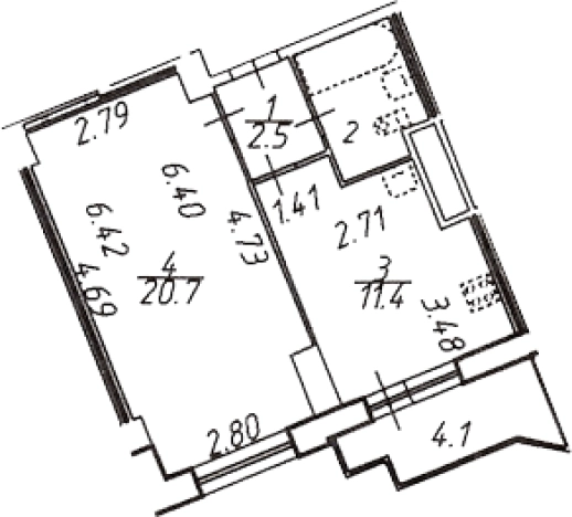 Купить однокомнатную квартиру в новостройках у метро Проспект Просвещения в Санкт-Петербурге. Вариант № 4037151, 0, площадь -  квм, цена 9827042 рублей