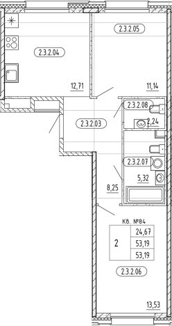 Купить двухкомнатную квартиру в новостройках в ЖК PlUS Пулковский в Санкт-Петербурге. Вариант № 5571181, 0, площадь -  квм, цена 11348490 рублей