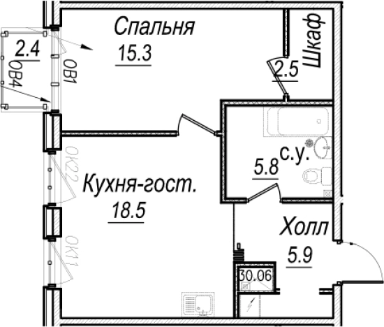 Купить двухкомнатную квартиру на улице набережная реки Карповки в Санкт-Петербурге. Вариант № 1790908, 0, площадь -  квм, цена 32911346 рублей