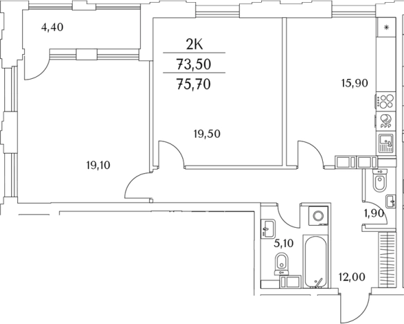 Купить трехкомнатную квартиру в ЖК Тайм Сквер в Санкт-Петербурге. Вариант № 8102697, 0, площадь -  квм, цена 19768120 рублей
