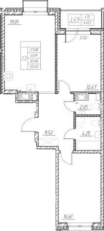 Купить трехкомнатную квартиру в ЖК RESPECT в Санкт-Петербурге. Вариант № 6058173, 0, площадь -  квм, цена 21729157 рублей