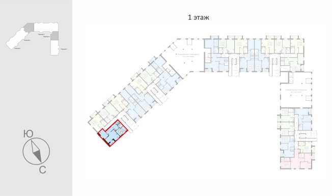 Купить двухкомнатную квартиру в ЖК Заречье Парк (Владимир) в Владимирской области. Вариант № 112808, 1, площадь -  квм, цена 6963040 рублей