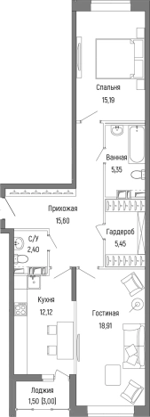 Купить двухкомнатную квартиру в ЖК Riga Hills (Рига Хиллс) в Московской области. Вариант № 138937, 0, площадь -  квм, цена 13860000 рублей