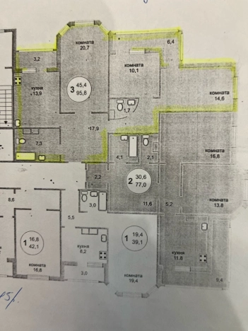 Купить трехкомнатную квартиру в Королёве. Вариант № 8855066, 18, площадь - квм, цена 12800000 рублей