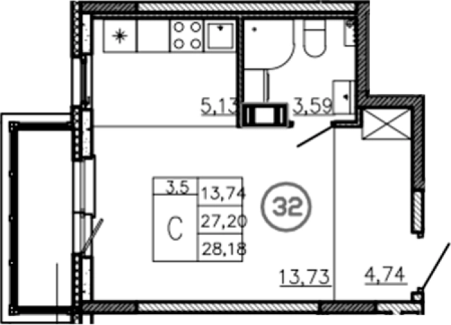 Купить Студию в ЖК Аннино Сити в Ленинградской области. Вариант № 6227792, 0, площадь -  квм, цена 3633400 рублей
