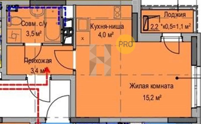 Купить Студию в Микрорайоне 2-й, Северо-Западный жилой район в Ижевске. Вариант № 65762, 0, площадь -  квм, цена 2288300 рублей