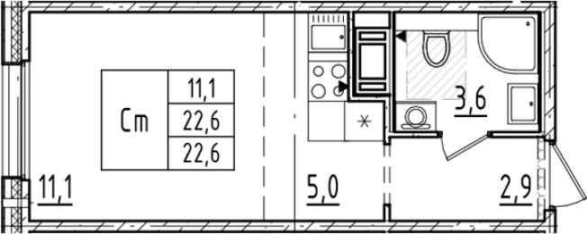 Купить Студию в новостройках в ЖК Большая Охта в Санкт-Петербурге. Вариант № 6244333, 0, площадь -  квм, цена 7884258 рублей