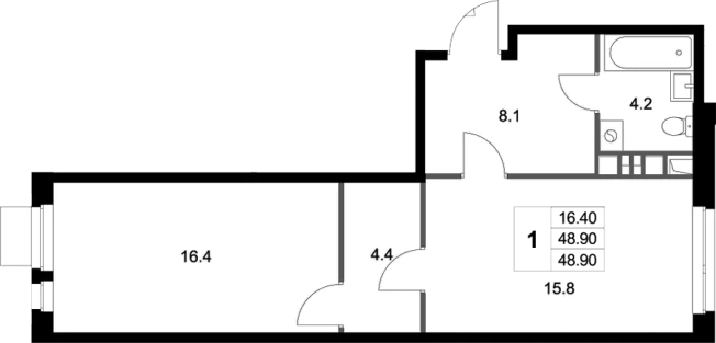 Купить однокомнатную квартиру у метро Некрасовка в Люберцах. Вариант № 138327, 0, площадь -  квм, цена 8948700 рублей
