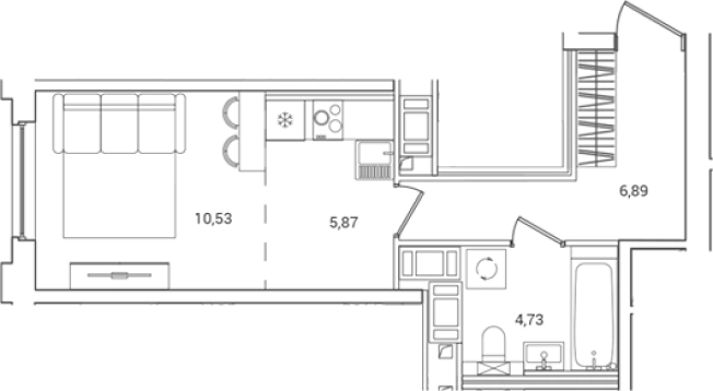 Купить Студию в ЖК OKLA в Санкт-Петербурге. Вариант № 8163027, 0, площадь -  квм, цена 6248460 рублей