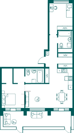 Купить трехкомнатную квартиру в Одинцове. Вариант № 145233, 0, площадь -  квм, цена 16961202 рублей