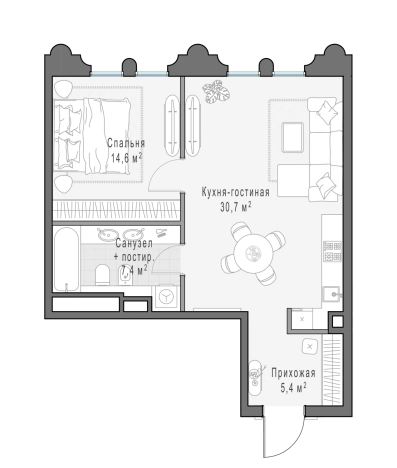 Купить однокомнатную квартиру у метро Фрунзенская в Москве. Вариант № 168144, 0, площадь -  квм, цена 172430000 рублей