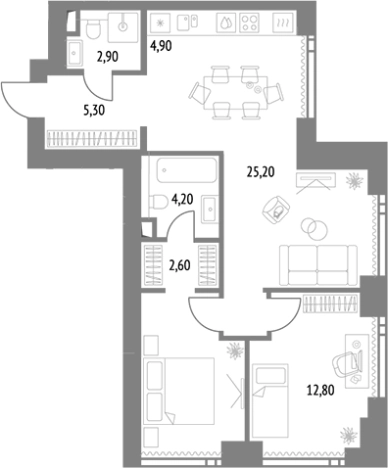 Купить квартиру в ЖК Upside Towers в Москве. Вариант № 103956, 0, площадь -  квм, цена 37253576 рублей