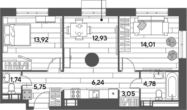 Купить трехкомнатную квартиру в Пушкине. Вариант № 111057, 0, площадь -  квм, цена 9707558 рублей