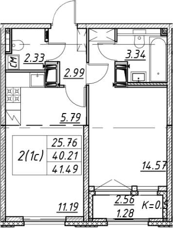 Купить двухкомнатную квартиру в новостройках в ЖК Цивилизация на Неве в Санкт-Петербурге. Вариант № 7849812, 0, площадь -  квм, цена 13085365 рублей