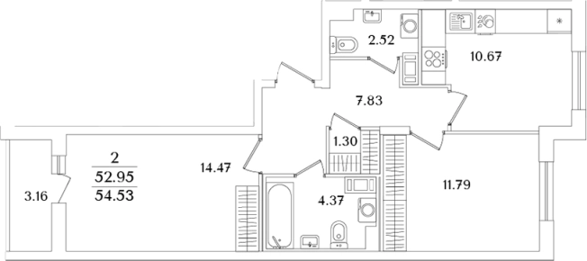 Купить двухкомнатную квартиру в новостройках в районе исторический  Сосновая Поляна в Санкт-Петербурге. Вариант № 6712820, 0, площадь -  квм, цена 17528051 рублей