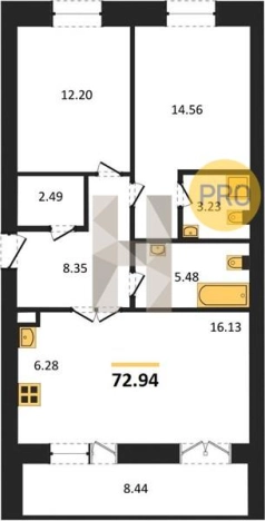 Купить двухкомнатную квартиру на улице Ворошилова в Ижевске. Вариант № 75142, 0, площадь -  квм, цена 5893552 рублей