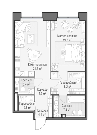 Купить квартиру в ЖК LIFE TIME в Москве. Вариант № 168588, 0, площадь -  квм, цена 85450000 рублей