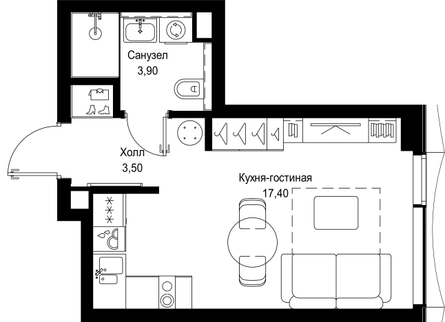 Купить квартиру в ЖК Cityzen в Москве. Вариант № 9625857, 0, площадь -  квм, цена 16675520 рублей